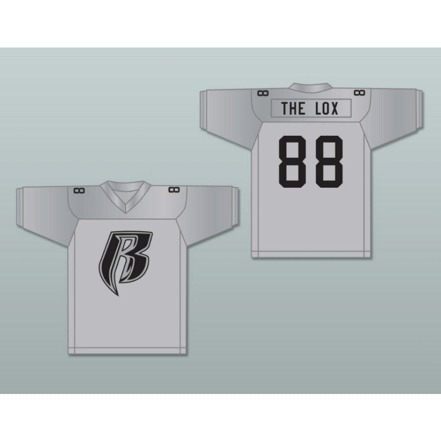 PERSONALIZA Cualquier Nombre Número THE LOX ROUGH RYDERS 88 Plata Camiseta Fútbol Cosida S-6XL