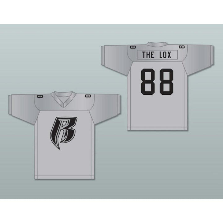PERSONALIZA Cualquier Nombre Número THE LOX ROUGH RYDERS 88 Plata Camiseta Fútbol Cosida S-6XL