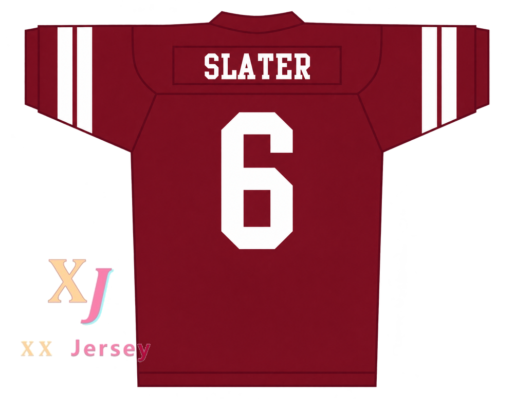 Custom AC Slater 6 Bayside Tigers Maroon Football Jersey