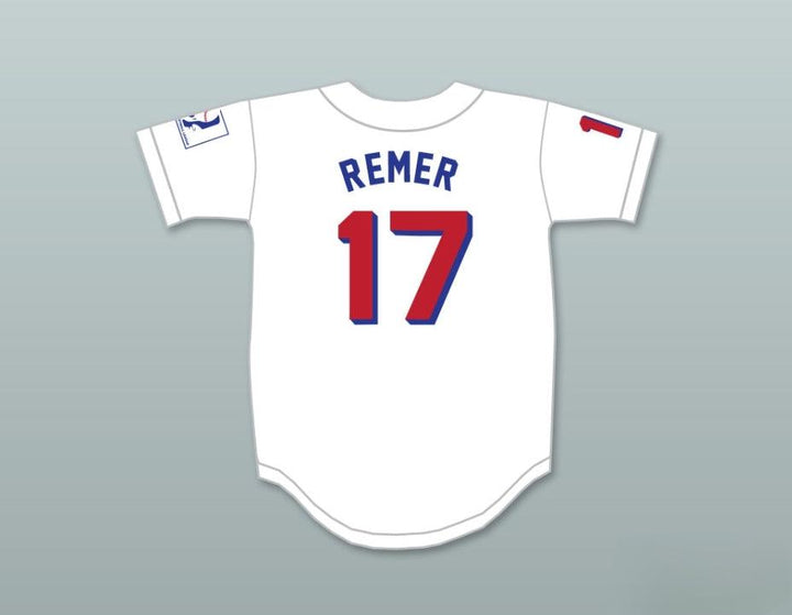 Camiseta de béisbol blanca personalizada con cualquier nombre y número DOUG REMER 17 BEERS DELUXE BASEKETBALL, tallas S-6XL, cosida