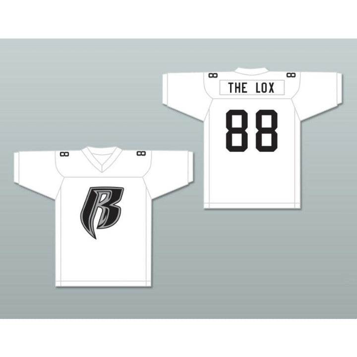 PERSONALIZA Cualquier Nombre Número THE LOX ROUGH RYDERS 88 Plata Camiseta Fútbol Cosida S-6XL