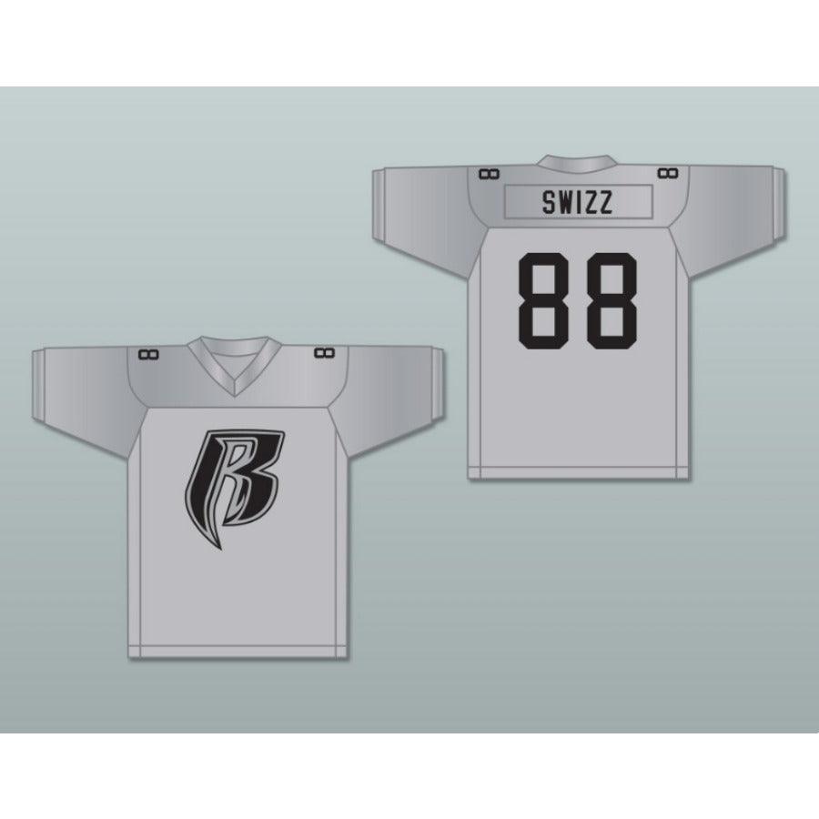 CUSTOM ANY Name Number SWIZZ BEATZ ROUGH RYDERS 88 SILVER Football Jersey Top Stitched S-6XL