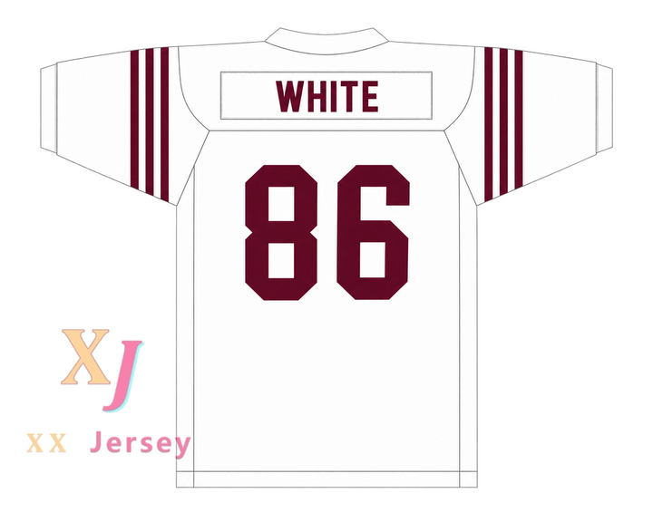 Custom Reggie White 86 Howard School of Academics and Technology Hustlin Tigers Maroon Football Jersey