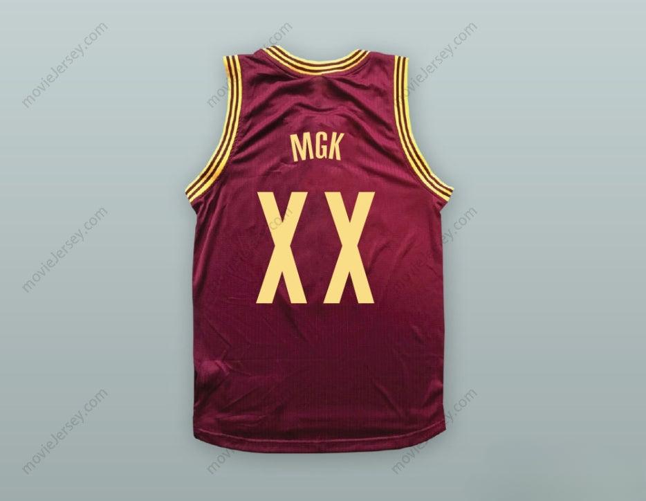CUSTOM ANY Name Number MGK XX MAROON BASKETBALL JERSEY Top Stitched S-6XL