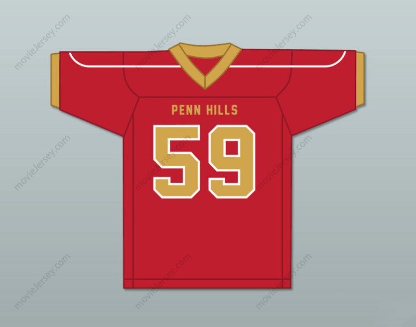 PERSONALIZA CUALQUIER Nombre Número AARON DONALD 59 CAMISETA FÚTBOL AMERICANO PENN HILLS HIGH SCHOOL INDIANS Tallas S-6XL Cosida
