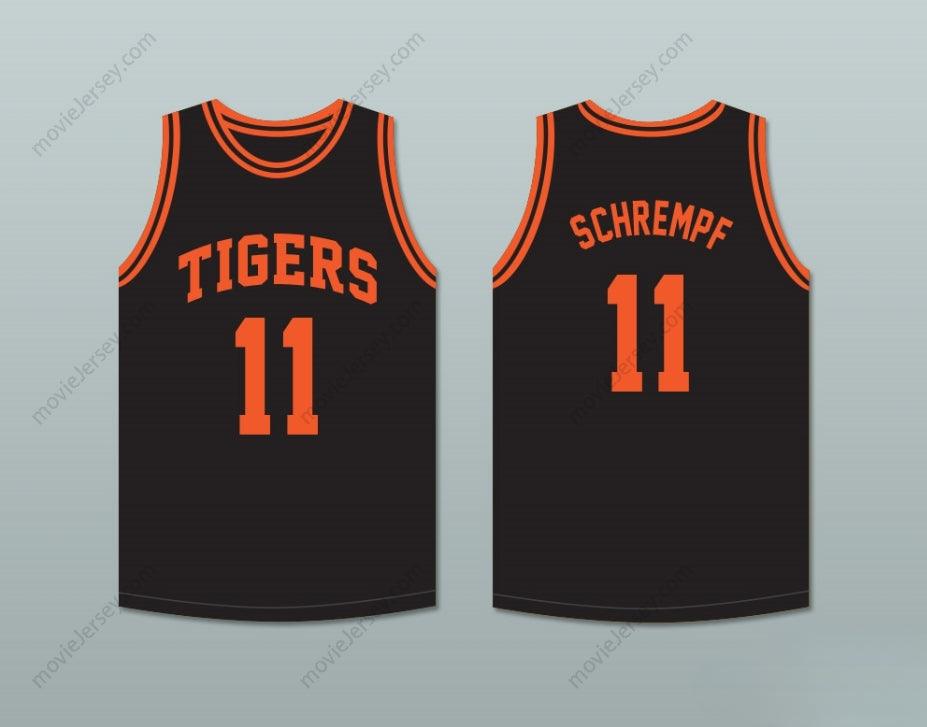 CUSTOM ANY Name Number DETLEF SCHREMPF 11  HIGH SCHOOL TIGERS BLACK BASKETBALL JERSEY 2 Top Stitched S-6XL