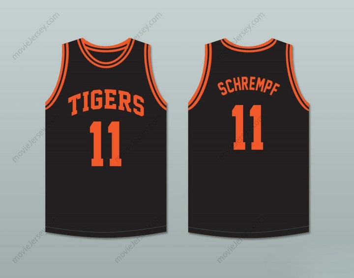CUSTOM ANY Name Number DETLEF SCHREMPF 11  HIGH SCHOOL TIGERS BLACK BASKETBALL JERSEY 2 Top Stitched S-6XL