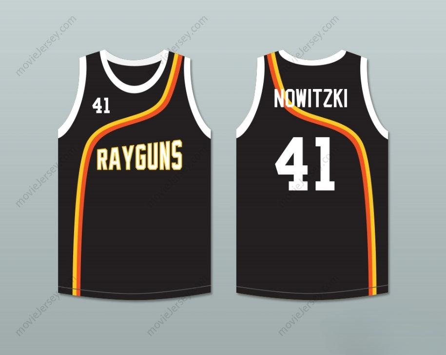 PERSONALIZA Cualquier Nombre Número DIRK NOWITZKI 41 ROSWELL RAYGUNS NEGRA CAMISETA BALONCESTO Cosida Tallas S-6XL