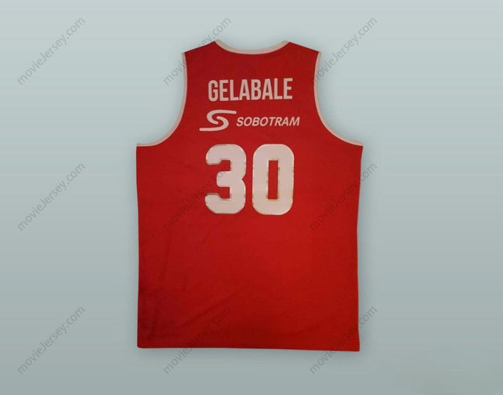 PERSONALIZA CUALQUIER Nombre Número MICKAEL GELABALE 30 CAMISETA DE BALONCESTO ÉLAN CHALON FRANCIA Costura Superior S-6XL