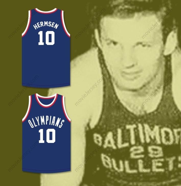 PERSONALIZA CUALQUIER Nombre Número KLEGGIE HERMSEN 10 OLYMPIANS CAMISETA DE BALONCESTO AZUL Bordado Tallas S-6XL