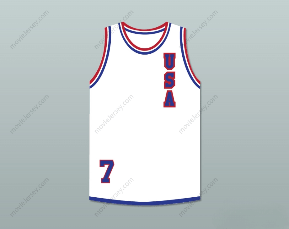 PERSONALIZA CUALQUIER Nombre Número LUSIA HARRIS 7 USA CAMISETA BALONCESTO BLANCA 2 Costuras S-6XL