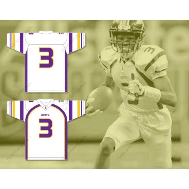 Camiseta de fútbol con nombre y número personalizados de DEVONTA SMITH 3 AMITE MAGNET SCHOOL, cosida, tallas S-6XL