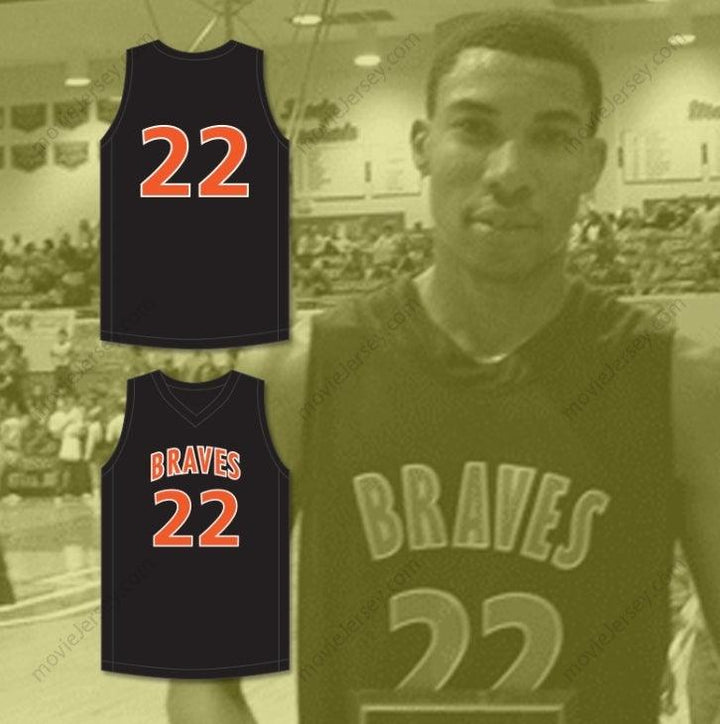 CAMISETA DE BALONCESTO NEGRA DE LOS BRAVES DE LA ESCUELA SECUNDARIA SCOTT COUNTY CENTRAL, CON CUALQUIER NOMBRE Y NÚMERO, OTTO PORTER JR. 22, 1 Coseada, Tallas S-6XL