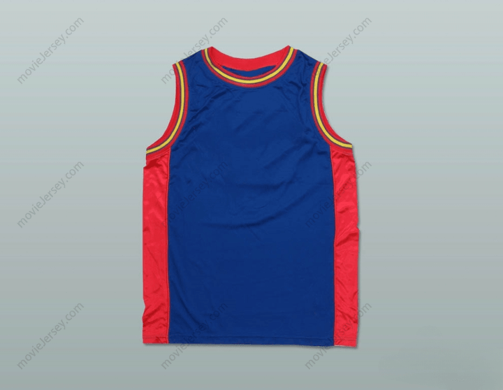 CUSTOM ANY Name Number PLAIN BASKETBALL JERSEY BLUE-RED-YELLOW Top Stitched S-6XL
