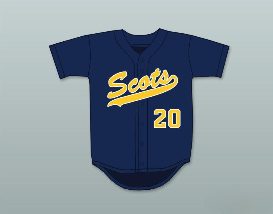 Custom Any Name Number MATTHEW STAFFORD 20 HIGHLAND PARK HIGH SCHOOL SCOTS NAVY BLUE BASEBALL JERSEY 2 Top Stitched S-6XL