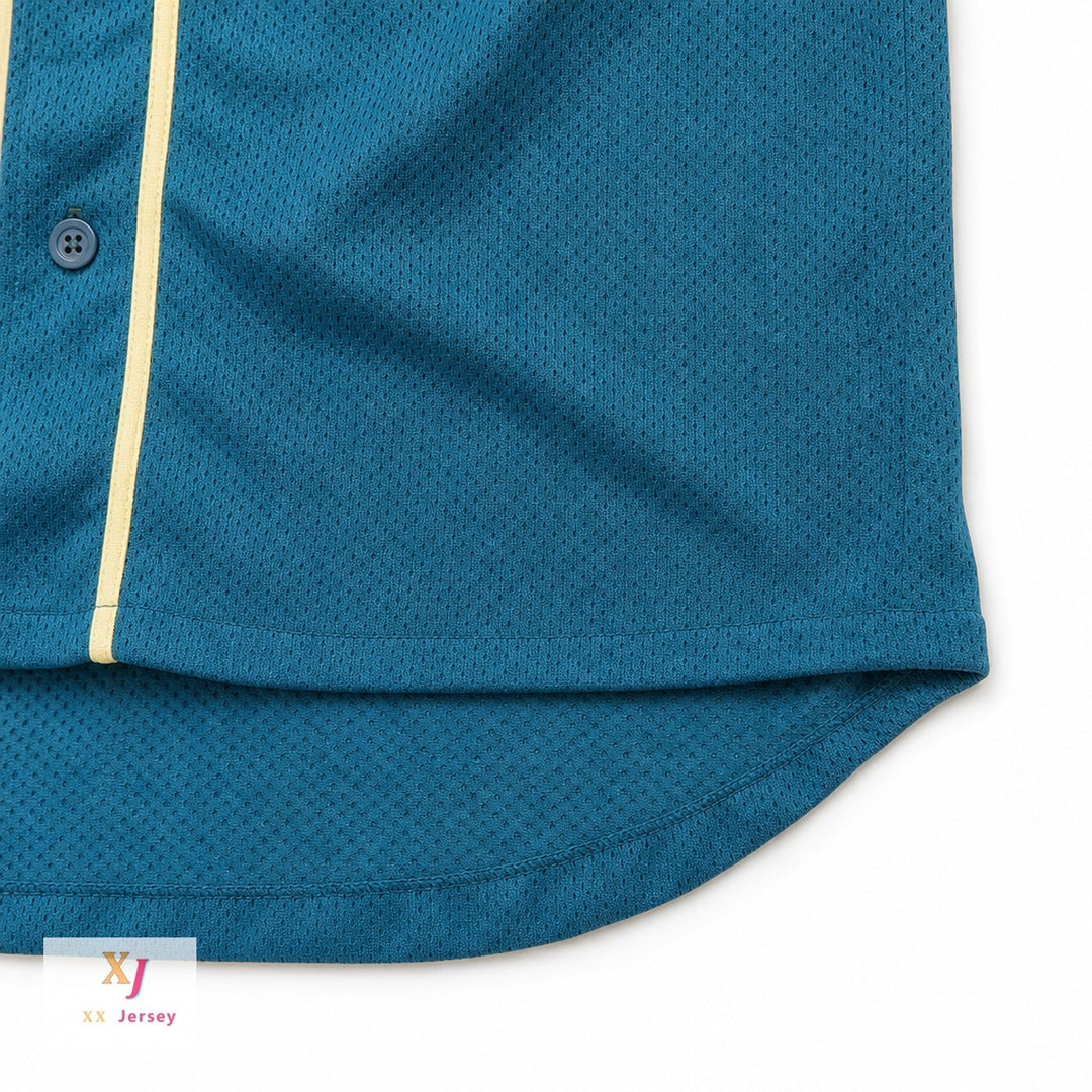 Camiseta de béisbol con botones SEIBU LIONS TEAL, personalizada con cualquier nombre y número, cosida S-6XL