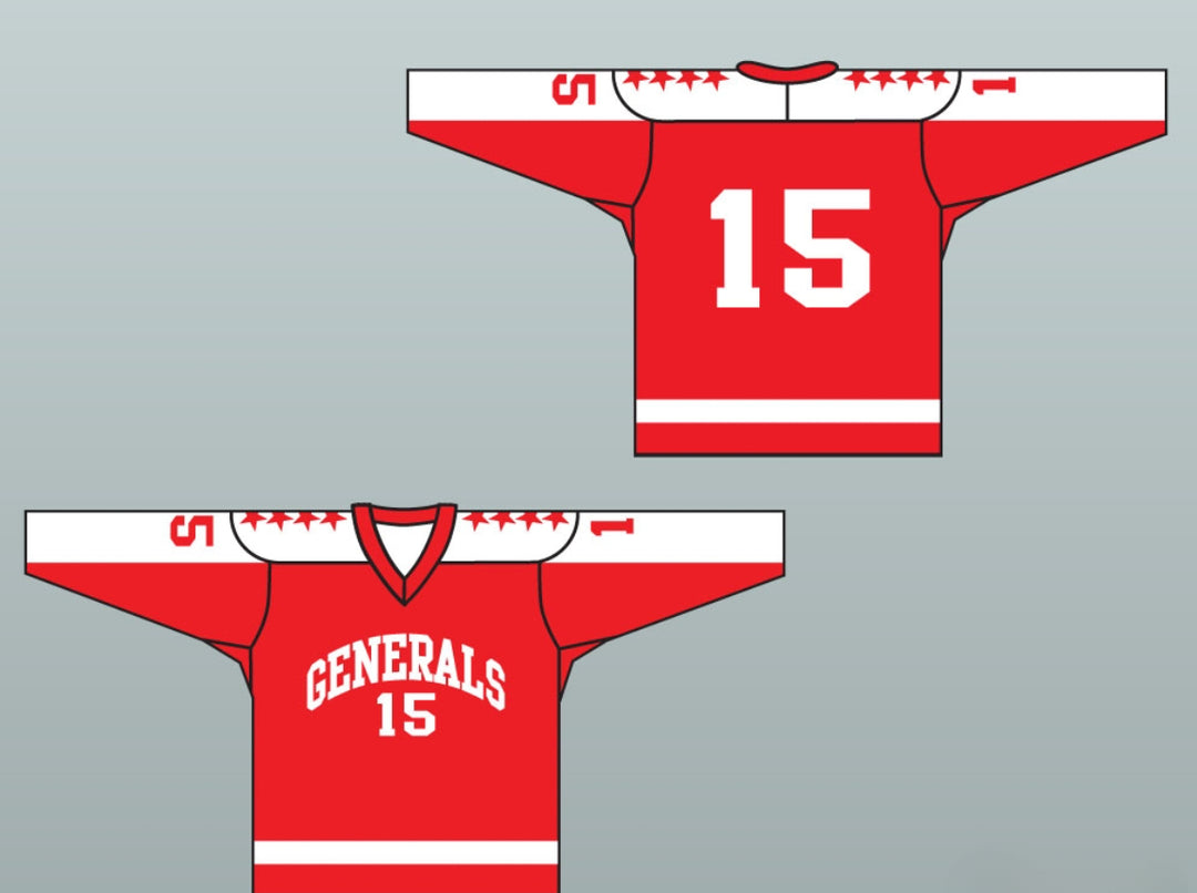 Custom Any Name Number 1970 EHL Greensboro Generals Red Hockey Jersey Top Stitched S-6XL