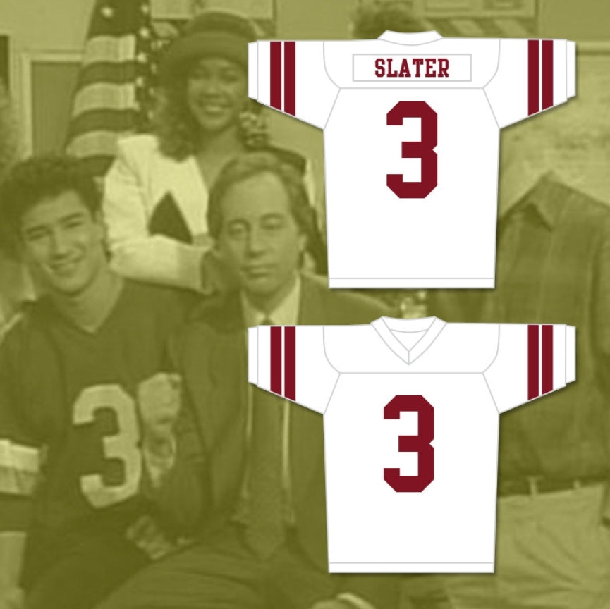 PERSONALIZADO Cualquier Nombre Número SALVADOS POR LA CAMPANA AC SLATER 3 BAYSIDE TIGERS Camiseta de Fútbol Bordada Tallas S-6XL