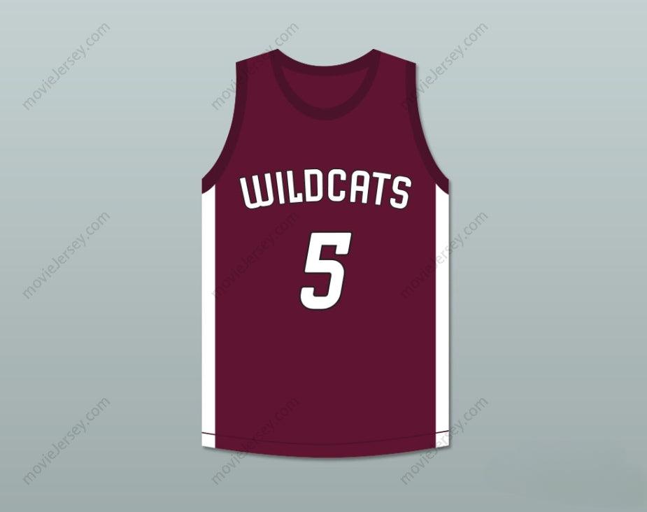 PERSONALIZA CUALQUIER Nombre Número PATRICK MAHOMES 5 CAMISETA DE BALONCESTO GRANATE DE WILDCATS DE LA ESCUELA SECUNDARIA WHITEHOUSE 1 Parte superior cosida S-6XL