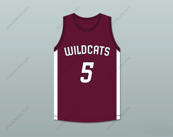 PERSONALIZA CUALQUIER Nombre Número PATRICK MAHOMES 5 CAMISETA DE BALONCESTO GRANATE DE WILDCATS DE LA ESCUELA SECUNDARIA WHITEHOUSE 1 Parte superior cosida S-6XL