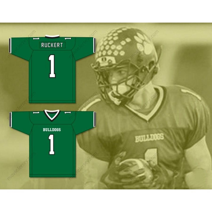 PERSONALIZA CUALQUIER Nombre Número JEREMY RUCKERT 1 LINDENHURST SENIOR HIGH SCHOOL BULLDOGS Camiseta de Fútbol Americana Cosida S-6XL
