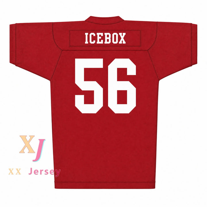 Custom Becky Icebox O'Shea 56 Little Giants Red Football Jersey