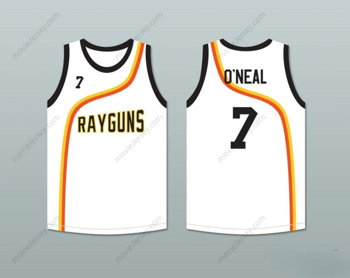 PERSONALIZADA Cualquier Nombre Número JERMAINE O'NEAL 7 ROSWELL RAYGUNS JERSEY BALONCESTO BLANCO Top Cosido Tallas S-6XL