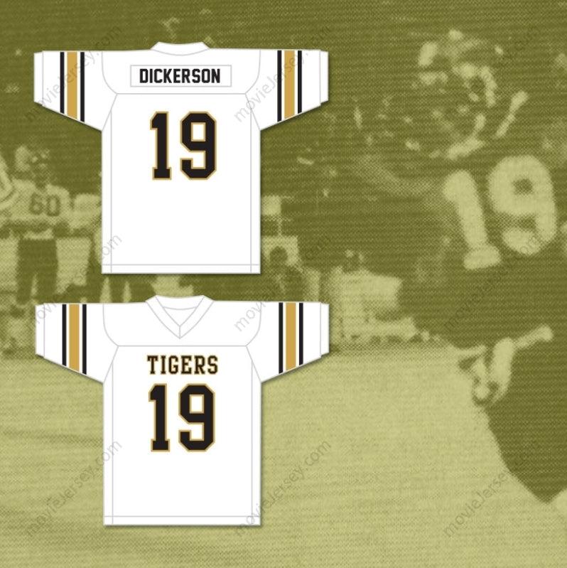 PERSONALIZA Cualquier Nombre Número ERIC DICKERSON 19 SEALY HIGH SCHOOL TIGERS JERSEY DE FÚTBOL BLANCO Cosido S-6XL