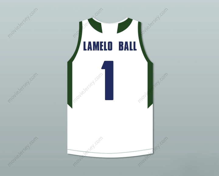 PERSONALIZA Cualquier Nombre Número LAMELO BALL 1 CHINO HILLS HUSKIES CAMISETA DE BALONCESTO BLANCA CON PARCHE 2 Cosida Superior S-6XL