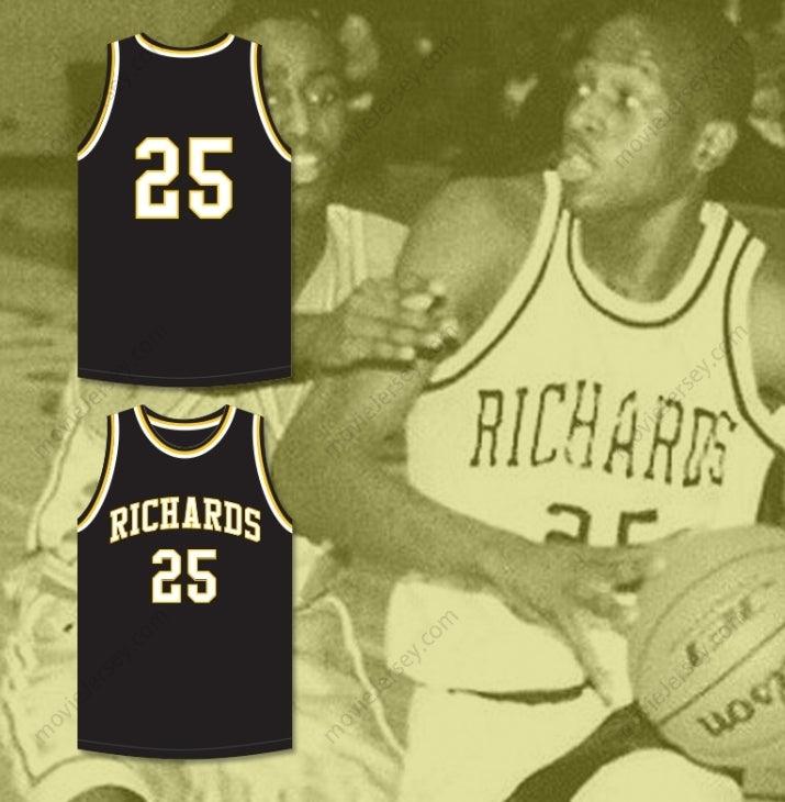 PERSONALIZA Cualquier Nombre Número DWYANE WADE 25 HAROLD L. RICHARDS HIGH SCHOOL BULLDOGS CAMISETA DE BALONCESTO NEGRA 1 Parte Superior Cosida S-6XL