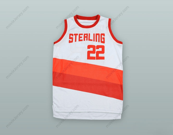 PERSONALIZABLE Cualquier Nombre Número CLYDE DREXLER 22 CAMISETA DE BALONCESTO ALTERNATIVA BLANCA DE LOS HIGH SCHOOL RAIDERS Costuras Reforzadas S-6XL