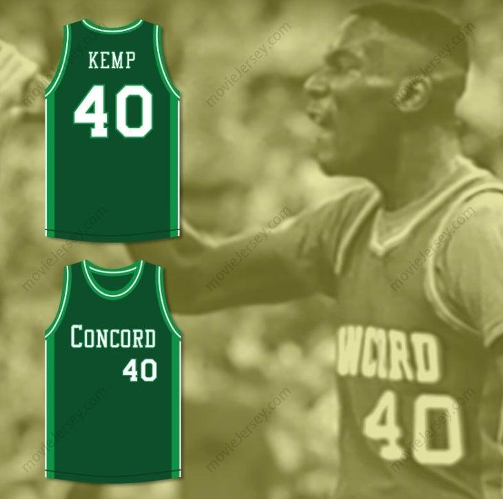PERSONALIZA Cualquier Nombre Número SHAWN KEMP 40 CONCORD HIGH SCHOOL MINUTEMEN CAMISETA DE BALONCESTO VERDE Top Cosido S-6XL