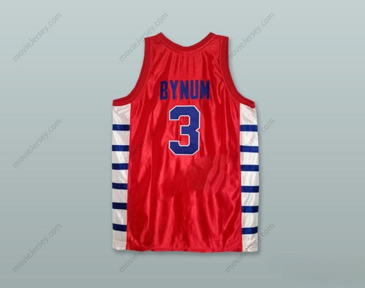 PERSONALIZADA CUALQUIER Nombre Número WILL BYNUM 3 CRANE HIGH SCHOOL COUGARS Camiseta Roja Baloncesto Cosida S-6XL