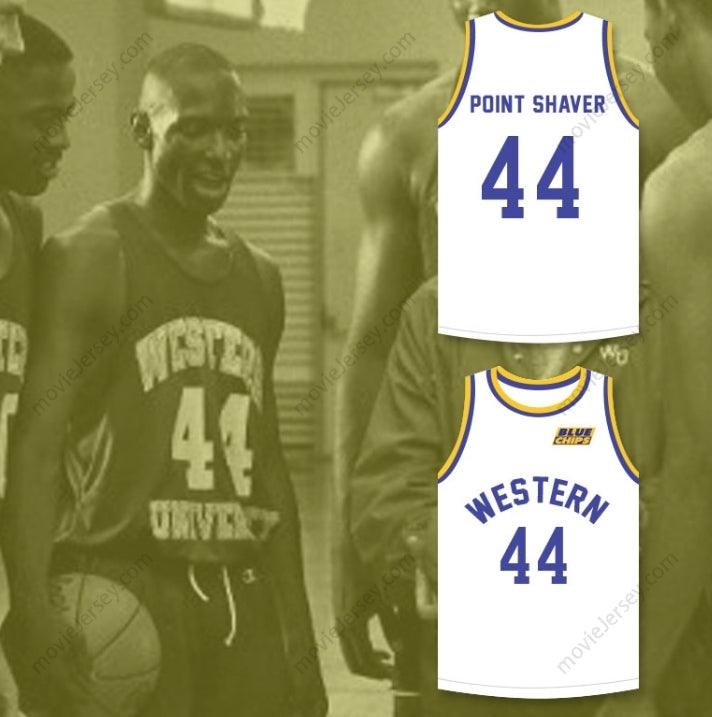 PERSONALIZA CUALQUIER Nombre Número ANTHONY C HALL TONY THE POINT SHAVER 44 CAMISETA DE BALONCESTO BLANCA CON PARCHE DE BLUE CHIPS Costura Superior S-6XL