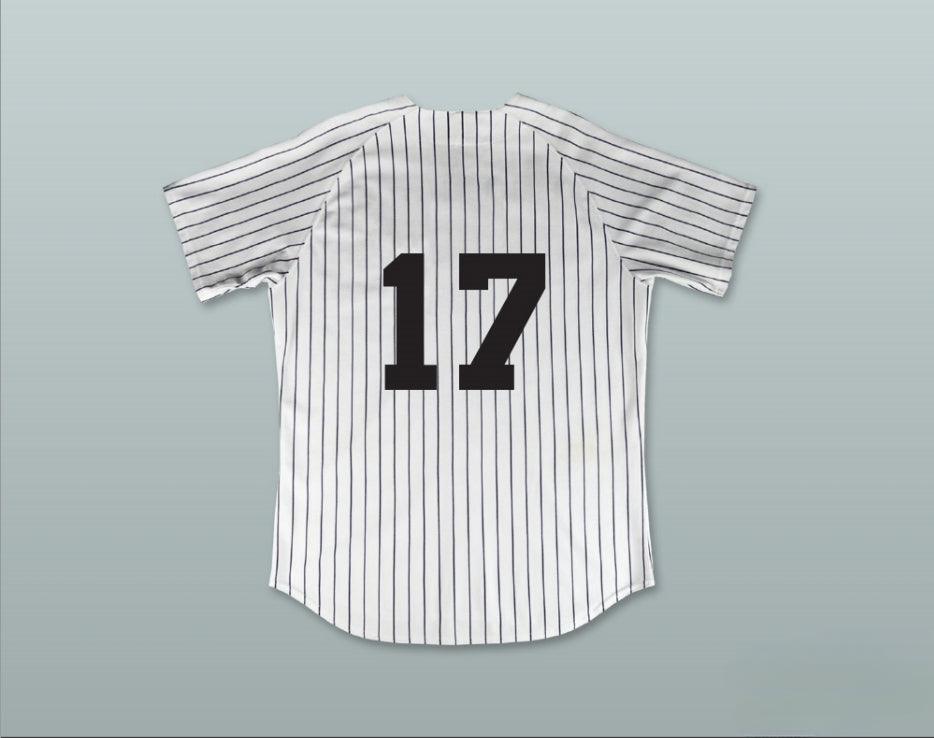 Personalizada Cualquier Nombre Número GEORGE COSTANZA 17 MEJORA CAMISETA DE BÉISBOL RAYAS BLANCAS 'EL SUPLENTE' Costuras Superiores S-6XL