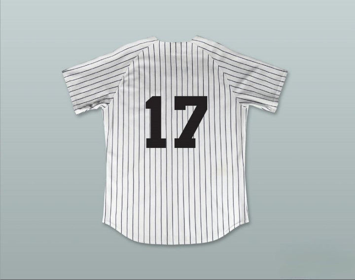 Personalizada Cualquier Nombre Número GEORGE COSTANZA 17 MEJORA CAMISETA DE BÉISBOL RAYAS BLANCAS 'EL SUPLENTE' Costuras Superiores S-6XL