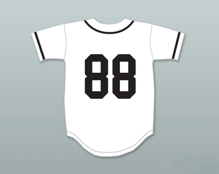 Camiseta de béisbol CROOKLYN NEGRA SOBRE BLANCO personalizada con CUALQUIER NOMBRE O NÚMERO, con costura superior, tallas S-6XL