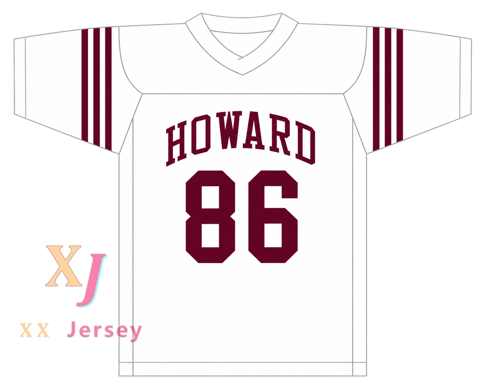 Custom Reggie White 86 Howard School of Academics and Technology Hustlin Tigers Maroon Football Jersey