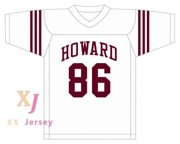Custom Reggie White 86 Howard School of Academics and Technology Hustlin Tigers Maroon Football Jersey