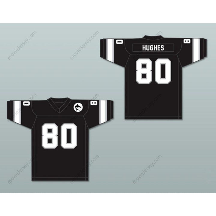 CAMISETA DE FÚTBOL AMERICANA PERSONALIZADA CON NOMBRE Y NÚMERO 1974 WFL DENNIS HUGHES 80 JACKSONVILLE SHARKS DE VISITANTE Cosida Tallas S-6XL