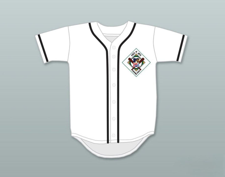 Camiseta de béisbol SALAMANDERS RICK CARABALLO 35 con cualquier nombre y número personalizada. DIAMOND DERBY ROCK N' JOCK 1ª EDICIÓN. Costuras reforzadas S-6XL