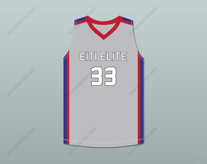 CUSTOM ANY Name Number TACKO FALL 33 EACH 1 TEACH 1 ELITE AAU GRAY BASKETBALL JERSEY 1 Top Stitched S-6XL