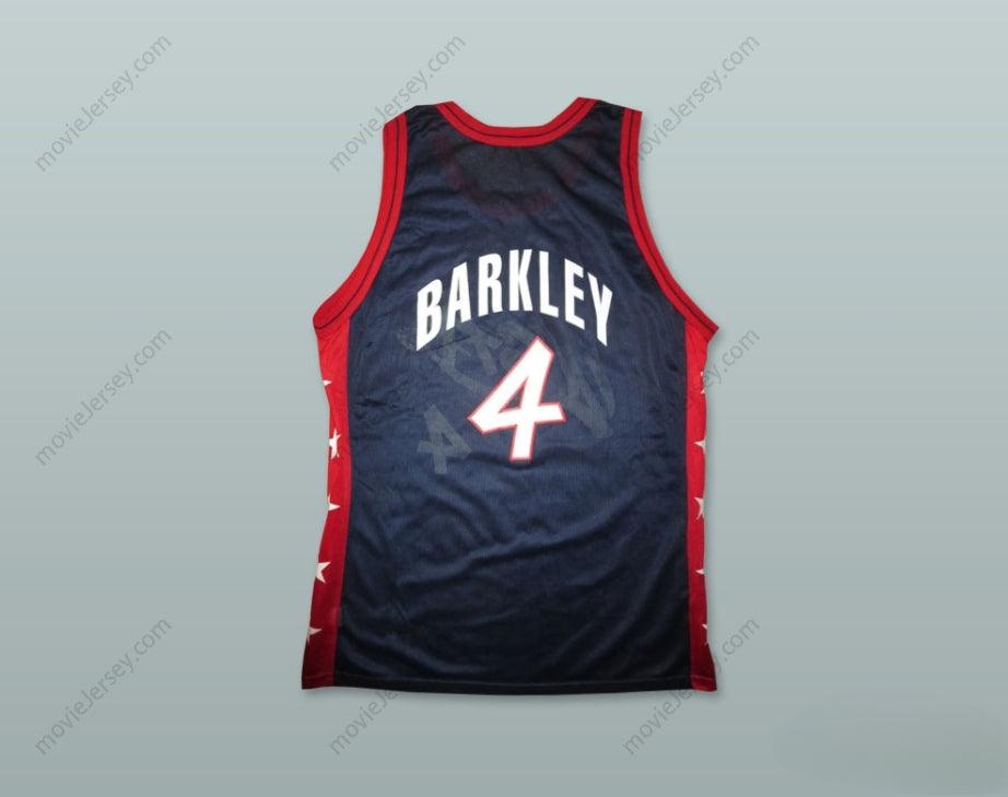 PERSONALIZADA CUALQUIER Nombre Número 1996 CHARLES BARKLEY 4 Camiseta de Baloncesto Equipo USA Visitante Cosida Tallas S-6XL