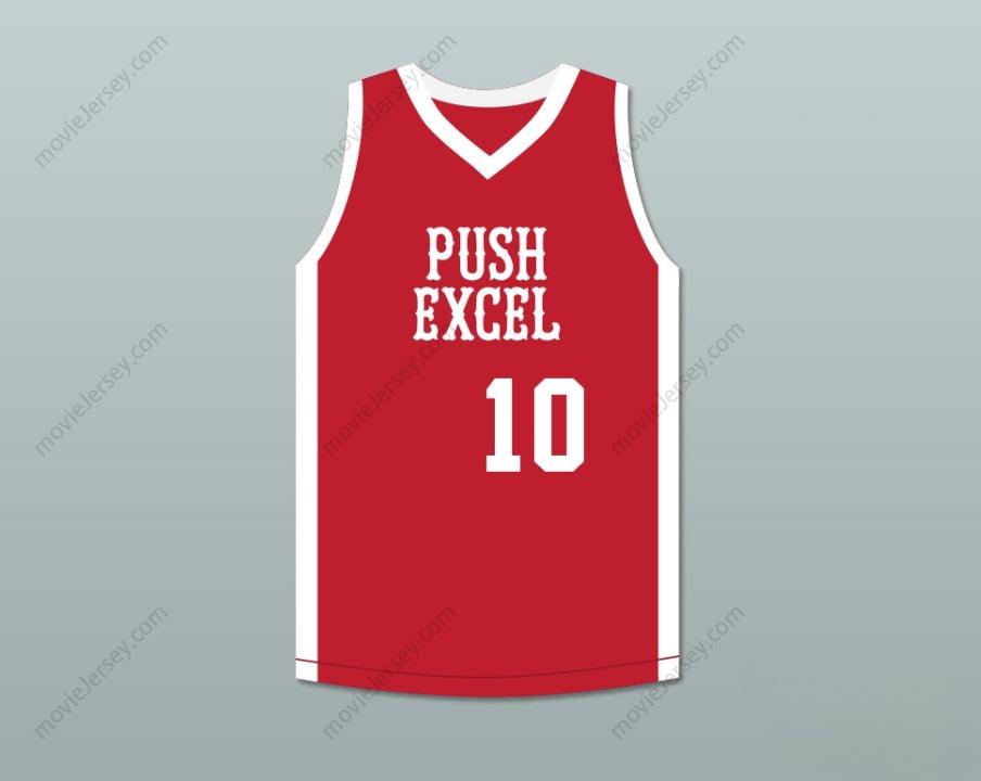 PERSONALIZABLE Cualquier Nombre Número KENNY PATTERSON 10 PUSH EXCEL PRO BALONCESTO CLÁSICO ROJO CAMISETA DE BALONCESTO 1985 EVENTO BENÉFICO Costuras de Calidad S-6XL