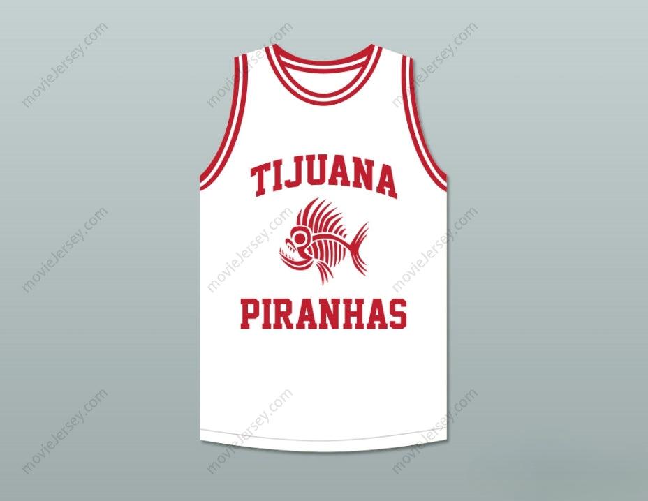 PERSONALIZA Cualquier Nombre Número SERGE IBAKA 19 TIJUANA PIRANHAS BLANCA CAMISETA DE BALONCESTO EQUIPO DE EXPANSIÓN MEXICANO Con Costura Superior S-6XL