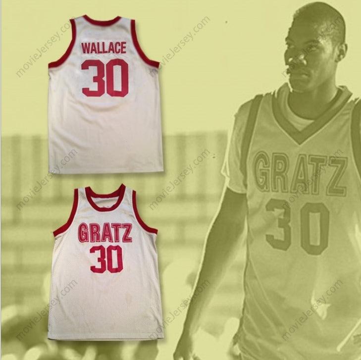 CUSTOM ANY Name Number RASHEED WALLACE 30 SIMON GRATZ HIGH SCHOOL WHITE BASKETBALL JERSEY Top Stitched S-6XL