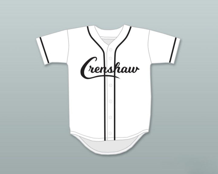 Camiseta de béisbol personalizada NIPSEY HUSSLE 33 CRENSHAW BLANCO Y NEGRO con número y nombre, cosida, tallas S-6XL