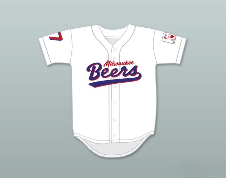 Camiseta de béisbol blanca personalizada con cualquier nombre y número DOUG REMER 17 BEERS DELUXE BASEKETBALL, tallas S-6XL, cosida