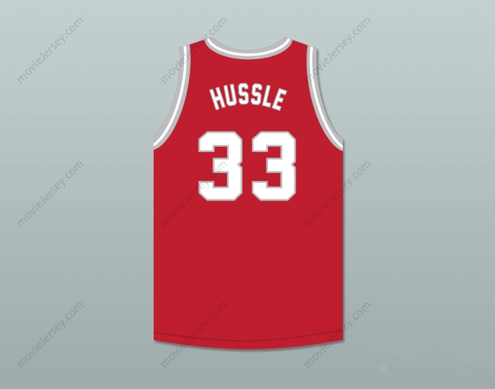 CUSTOM ANY Name Number NIPSEY HUSSLE 33 CRENSHAW RED BASKETBALL JERSEY Top Stitched S-6XL