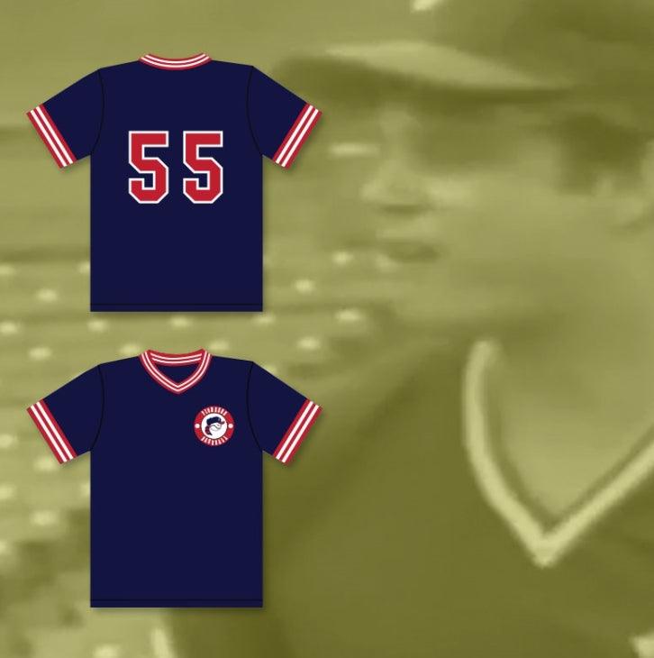 Jersey de béisbol de visitante PIONEERS HARDBALL SITCOM LLOYD LACOMBE 55 con cualquier nombre y número, costuras superiores, tallas S-6XL